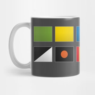 'Racing Rules' F1 Flag Motorsport White Text Design Mug